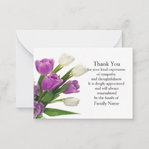 Tulip Vintage Flower Carte de remerciements
