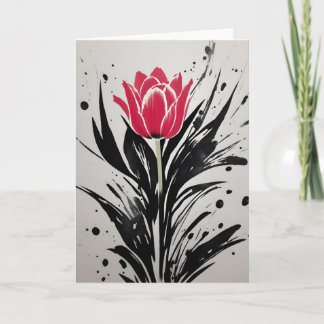 Tulip - Watercolor flowers Card