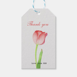 Tulip watercolor gift tags