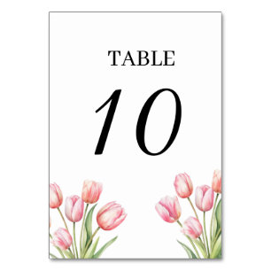 Tulip Wedding Table Numbers