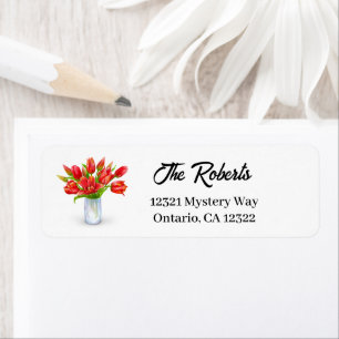 Tulip White Customizable Return Address Labels