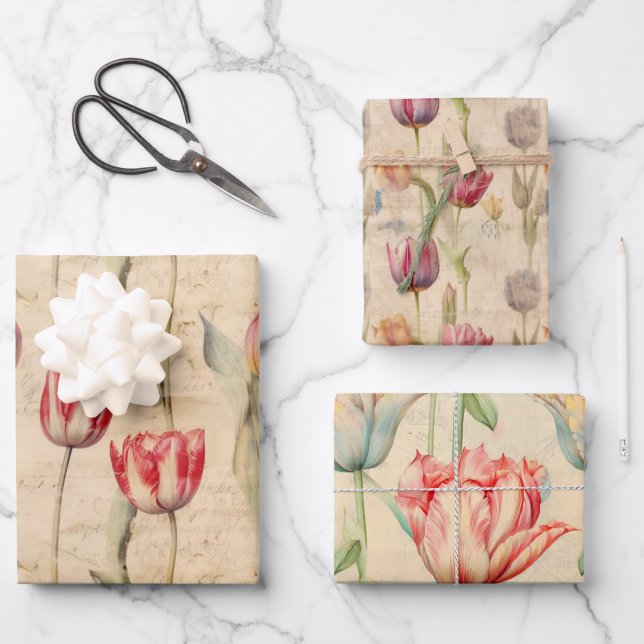 Tulip wrapping paper (Front)