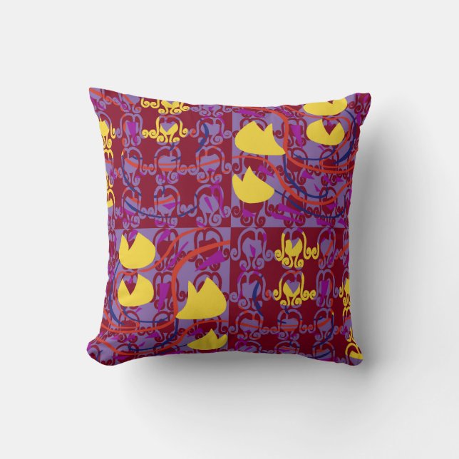 Tulipbulbs Cupflowers Throw Pillow (Front)