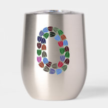 Tulipe colorée Lettrée "O"