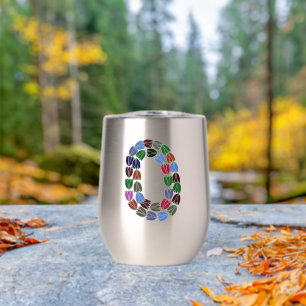 Tulipe colorée Lettrée "O"