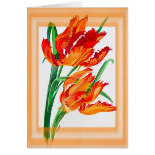Tulipe de perroquet rouge vif