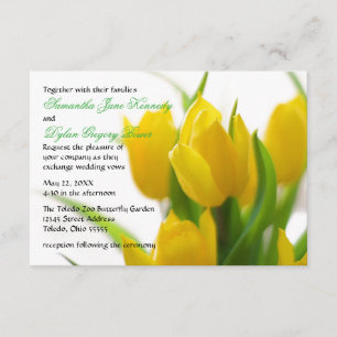 Tulipe jaune - 3x5 Faire-part de mariage