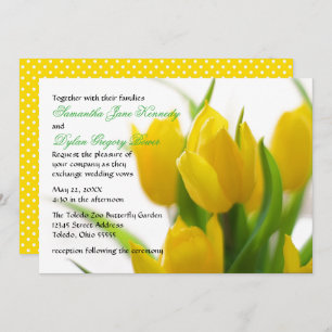Tulipe jaune - Faire-part de mariage