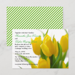 Tulipe jaune - Faire-part de mariage 3x5