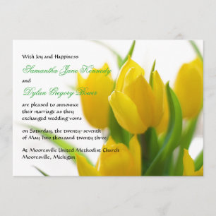 Tulipe Jaune - Faire-part Mariage