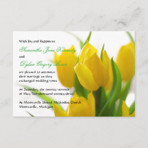 Tulipe jaune - Faire-part Mariage 3x5