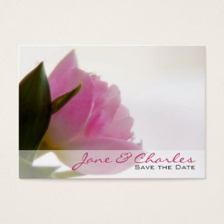 Tulipe rose ・ Enregistrer la date Mini carte