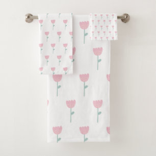 Tulipe rose Flore Minimaliste Simple Fille mignonn