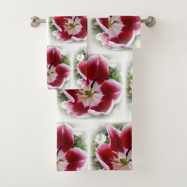 tulipe rouge brillante (En situation)