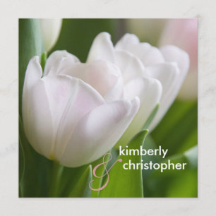 Tulipes blanches • Faire-part de mariage