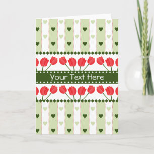 Tulipes & Coeurs carte de voeux, personnaliser