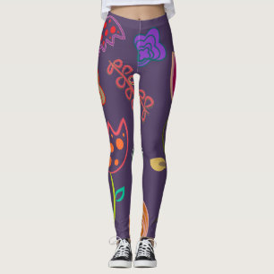 Tulipes colorées et fleurs Leggings