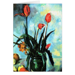 Tulipes dans un Vase par Paul Cezanne, Art Vintage