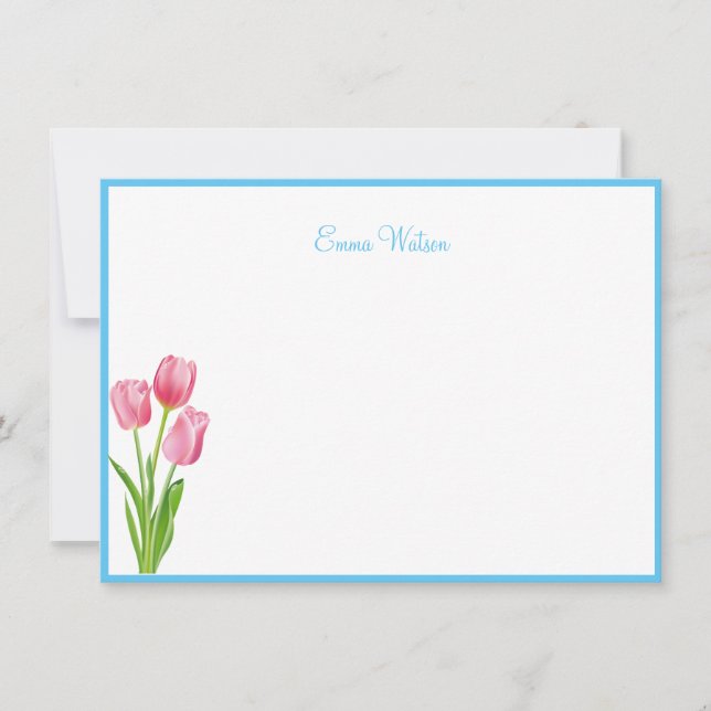 Tulipes de cartes de notes personnalisées (Devant)
