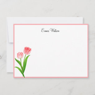 Tulipes de cartes de notes personnalisées