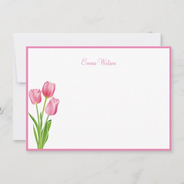 Tulipes de cartes de notes personnalisées (Devant)