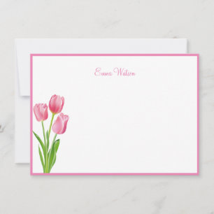Tulipes de cartes de notes personnalisées