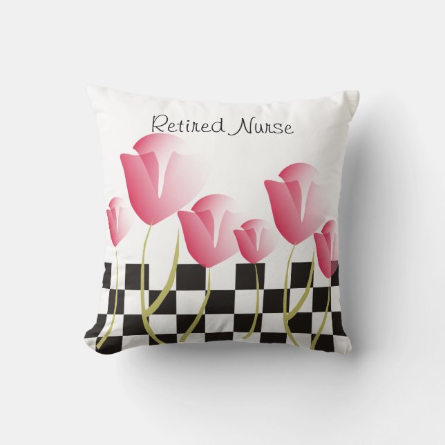 Tulipes de rose de coussin de retraite (Recto)