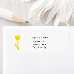 Tulipes florales jaunes Blanc Simple Élégant Per