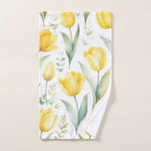 Tulipes jaunes Peinture florale aquarelle Botaniqu
