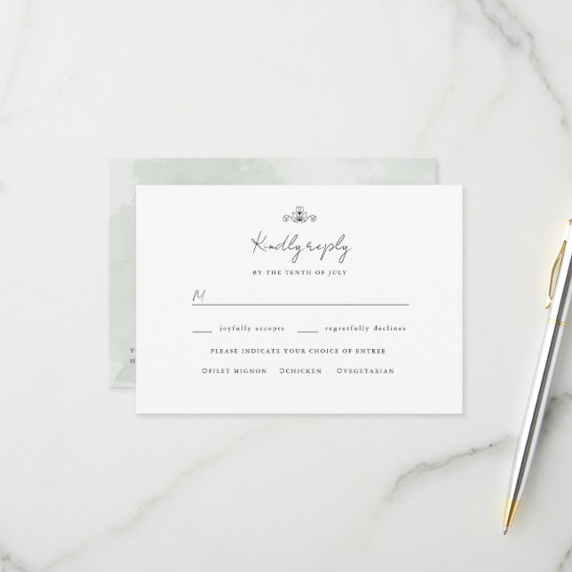 Tulipes logotype mariage rsvp (Devant/Arrière en situation)