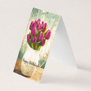 Tulipes pourpres, Bouquet de printemps Art d'anniv