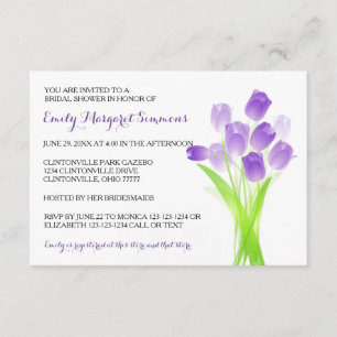 Tulipes pourpres - invitation de la Fête de la