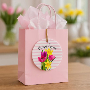 Tulipes roses et jonquilles Ornement floral de pri