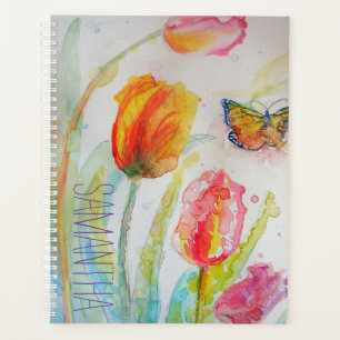 Tulipes roses Tulipes Aquarelles florales Femmes N