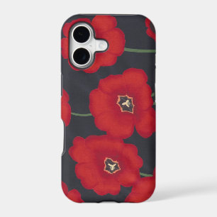 Tulipes Rouge Clair sur Coques d'iPhone 5 Noires