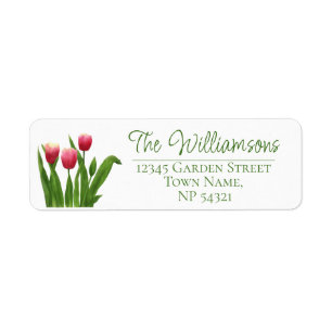 Tulipes rouges avec verdure