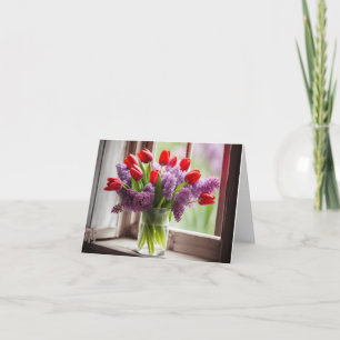 Tulipes rouges et Bouquet Lilac
