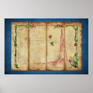 Tulipomania Graph (blue) Poster