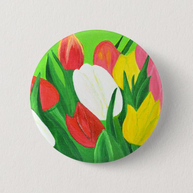 Tulips2 2 Inch Round Button (Front)