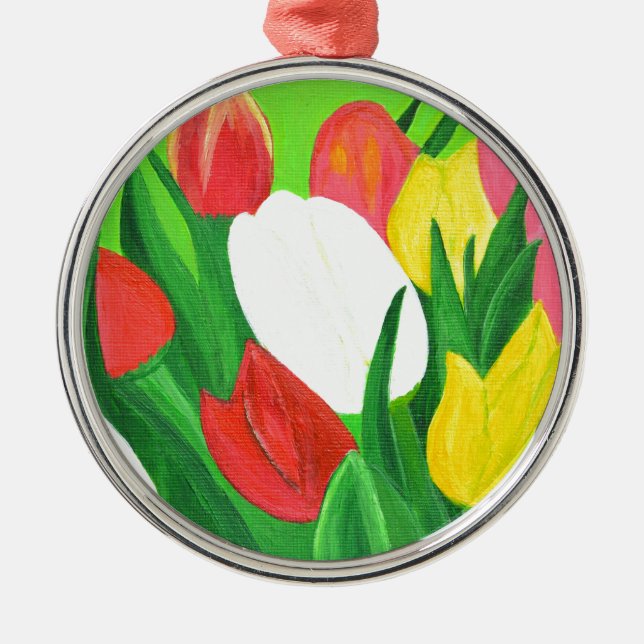 Tulips2 Metal Ornament (Front)