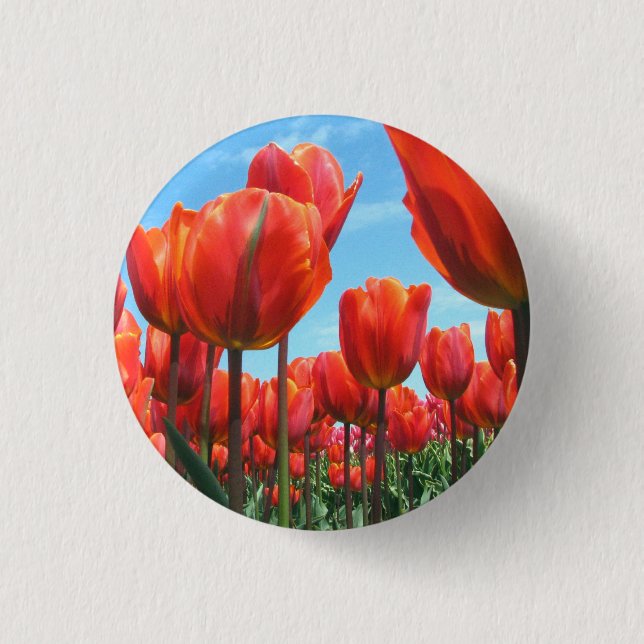 Tulips 1 Inch Round Button (Front)