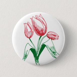 Tulips 2 Inch Round Button