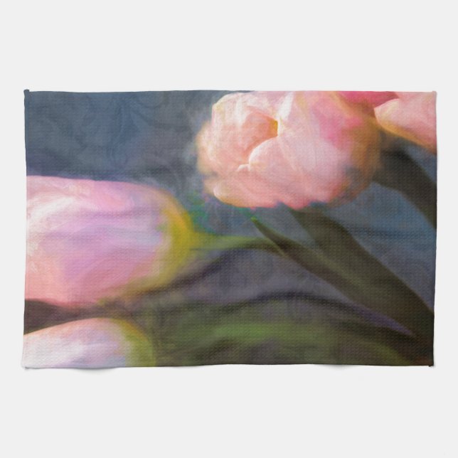 Tulips 2 kitchen towel (Horizontal)