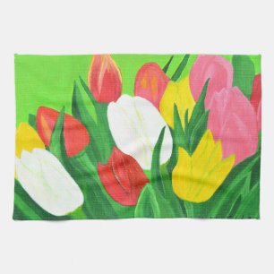 Tulips 2 kitchen towel
