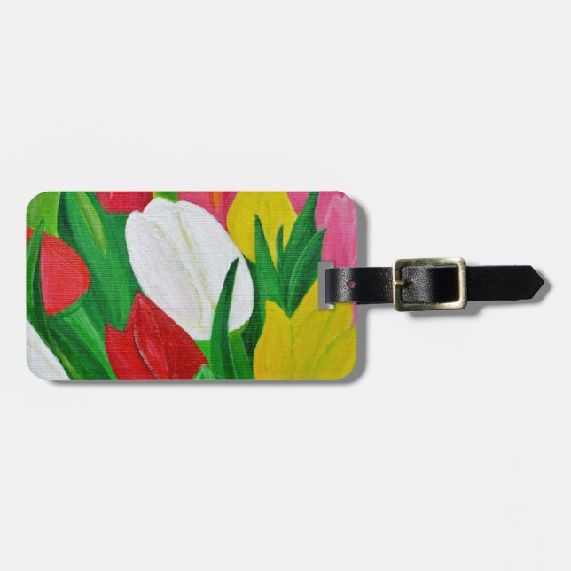 Tulips 2a luggage tag (Front Horizontal)