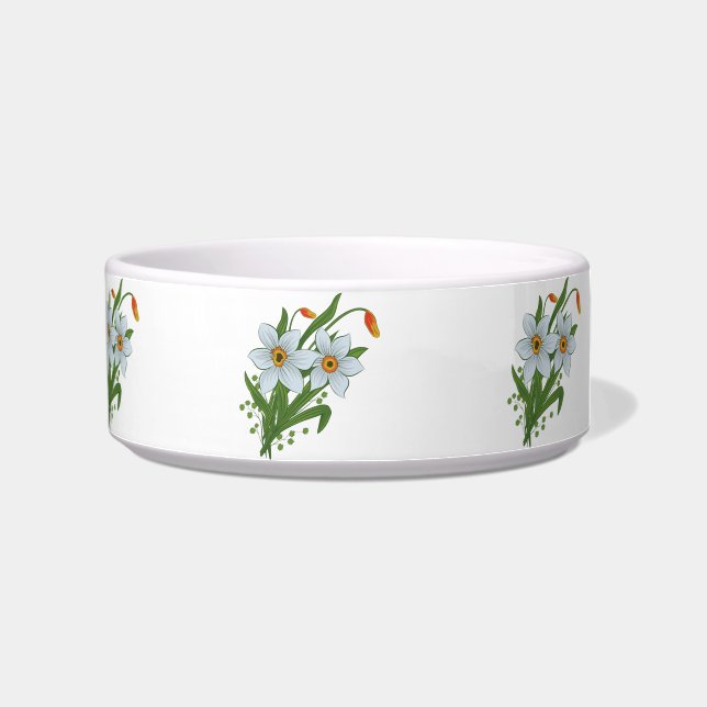 Tulips and Daffodils Flowers Bowl (Right)