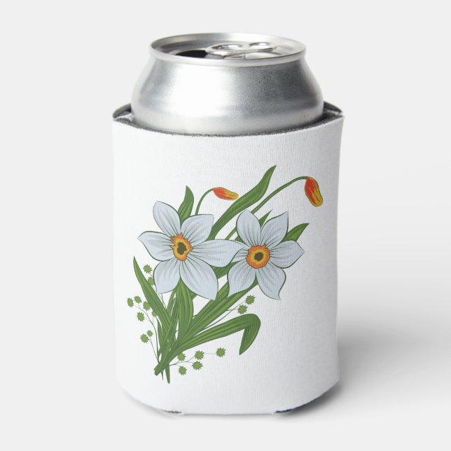 Tulips and Daffodils Flowers Can Cooler (Can Front)