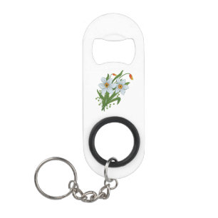 Tulips and Daffodils Flowers Mini Bottle Opener