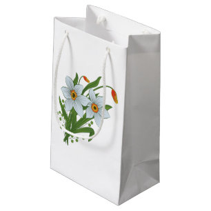 Tulips and Daffodils Flowers Small Gift Bag