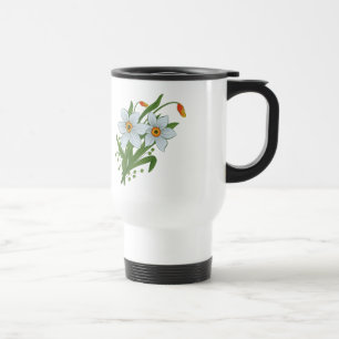 Tulips and Daffodils Flowers Travel Mug